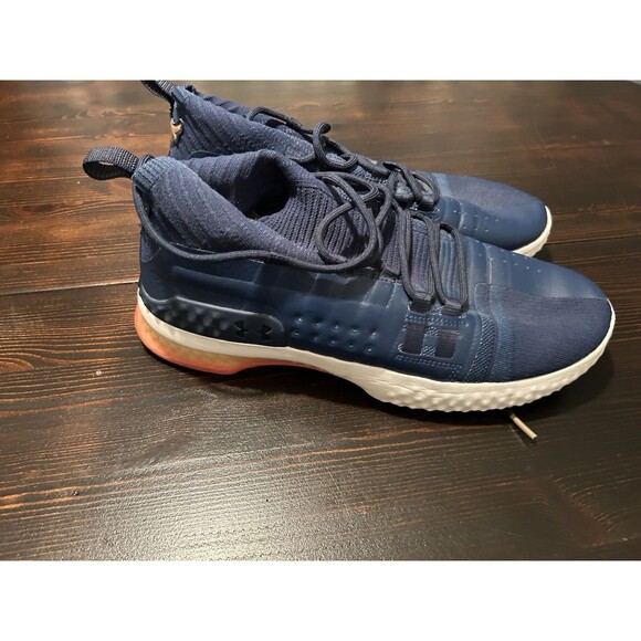 Under Armour Project Rock 1 Shoes Mens 12.5Navy Blue Gym Trainer 3020788-401 EUC - Picture 1 of 5